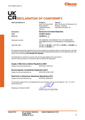 18 Series - Corded Electric - Transducer Control - Pistol (2-31 Nm)