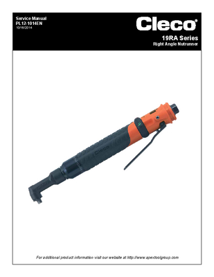 19 Series - Angle Nutrunner - Stall - Lever Start - Collar Reverse