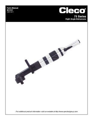 55/75 Series - Angle Nutrunner - Stall - Lever Start - Collar Reverse