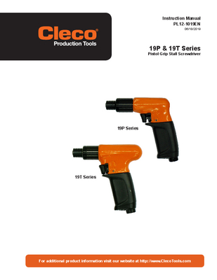 19 Series - Pistol Grip - "T" Handle - Trigger Start