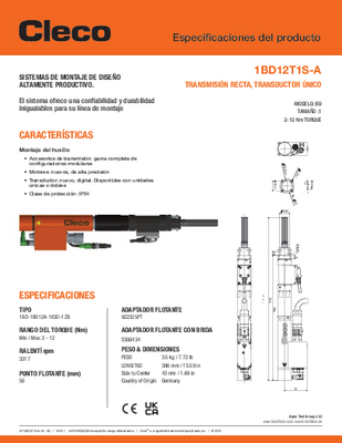 Conventional Spindle – BD/BDU Size 1 – Angle Drive