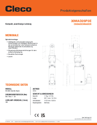 Conventional Fixtured Spindle - Mini - Straight